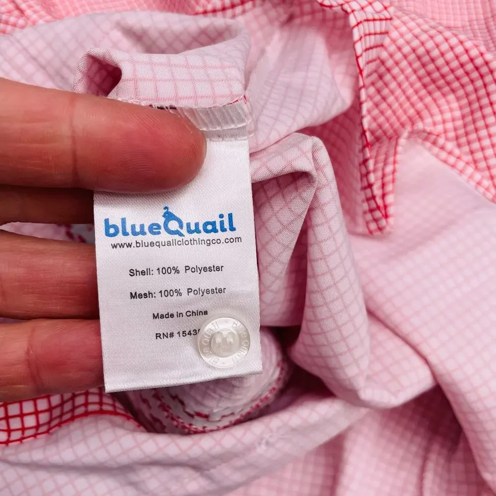 NWT Blue Quail Size 12 Gameday Red Guayabera